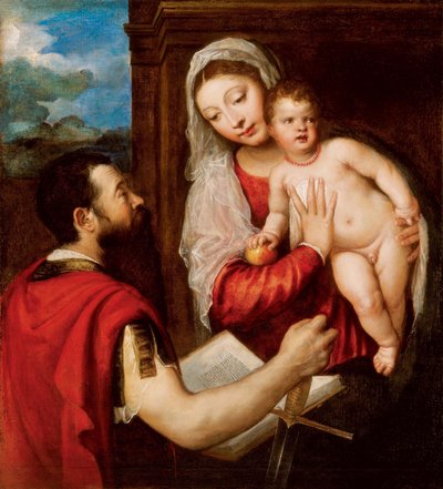 Virgin Mary with Child and St. Paul by Tiziano Vecelli